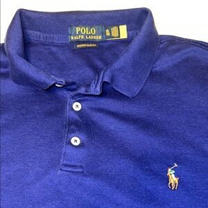 Polo Ralph Lauren Custom Slim Fit Soft Cotton Annapolis Blue Polo Shirt